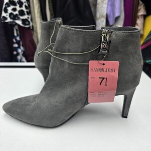 Sam & Libby Aubrey Smoke Ankle Boots With Inner Zip